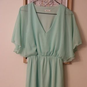 Mint Green Sheer/Lined Dress